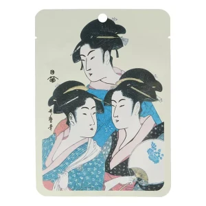Maska UKIYO-E ze złotem i kwiatem wiśni